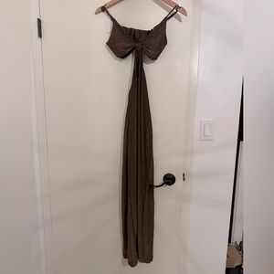 Brown sparkly long dress